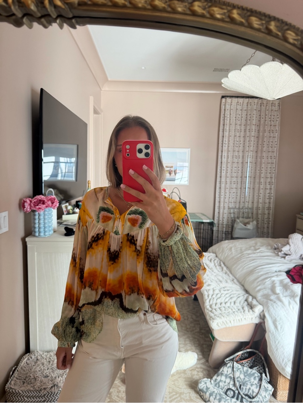 Flowy Tie-Dye Blouse